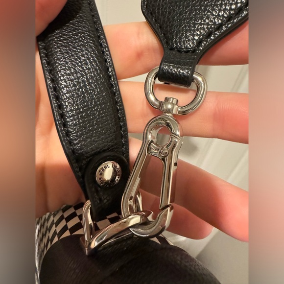 NWOT Karl Lagerfield Crossbody Checkered Purse - Picture 8 of 11